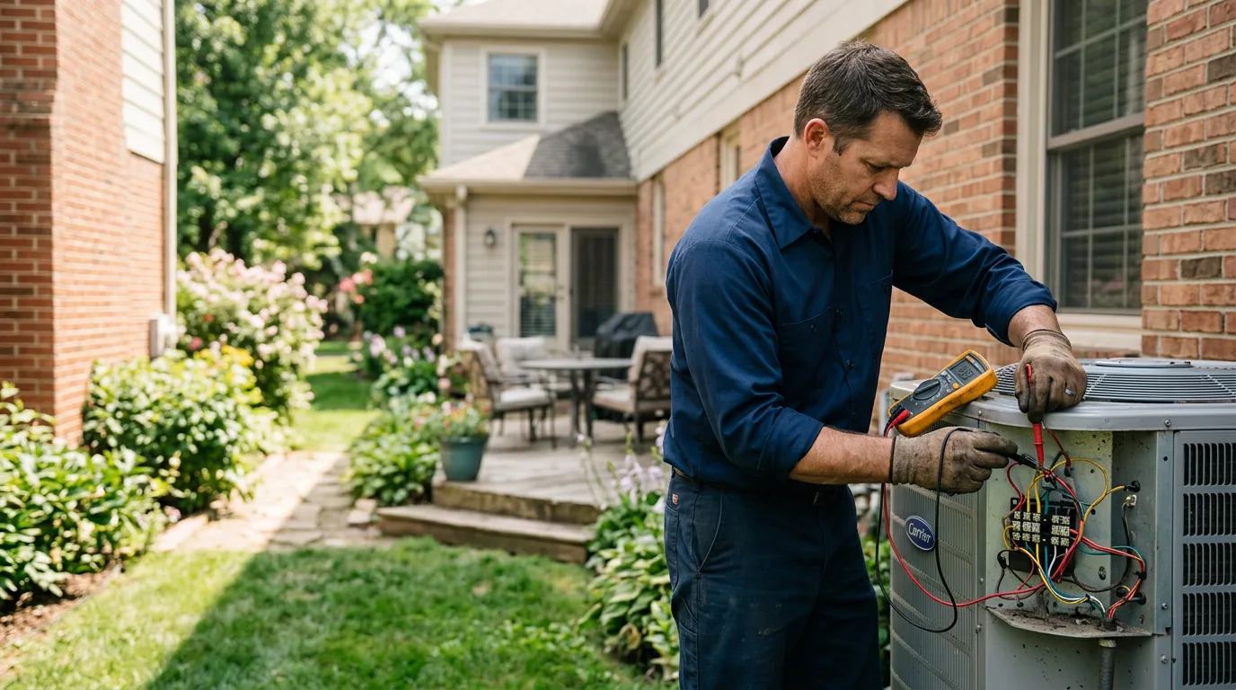 HVAC technician working near Roscoe, TX